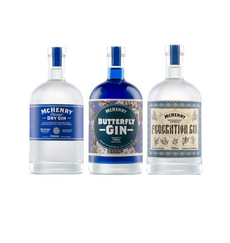 McHenry Quintessential Gin Gift Pack - Classic Dry, Butterfly, Federation